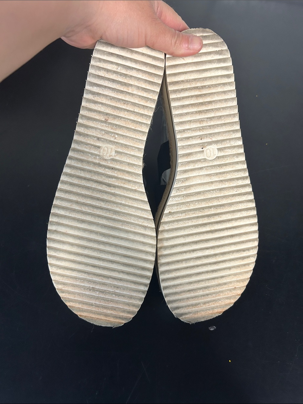 Universal Thread Black Triple-Strap Espadrille Platform Sandals - Picture 7 of 7